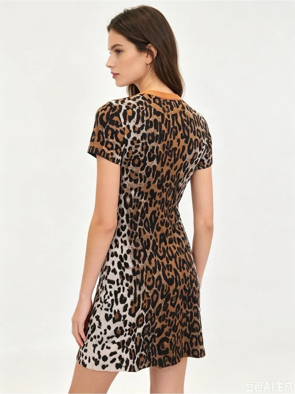‼️WOW‼️🖤🧡🤎Stella McCartney Leopard dress! IT 40 NWOT!